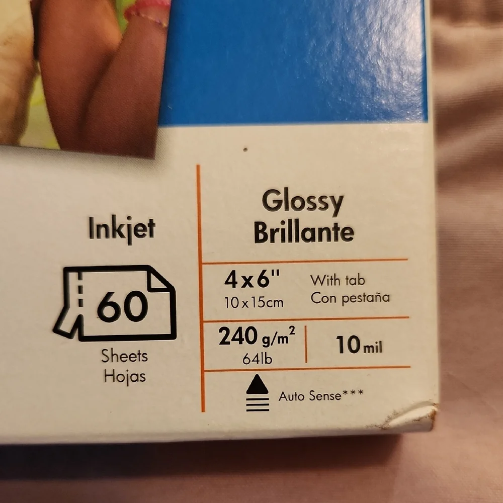 HP Photo Paper Pack with Blue and Orange Packaging